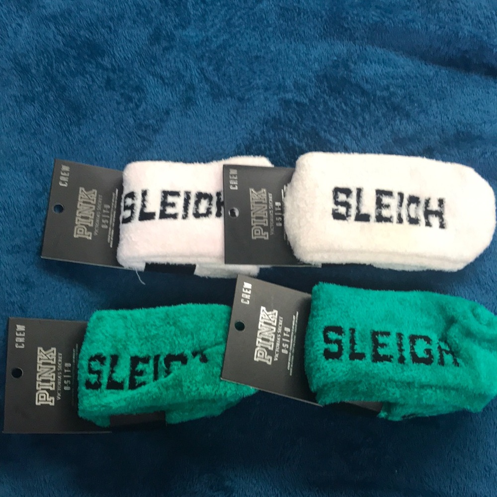 ❤️Super Soft & Fuzzy VS PINK Crew Slipper/Socks❤️